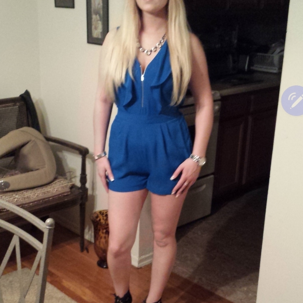 Express Ruffle Romper - blue - Picture 2 of 5